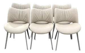 Set of 6 Leather Nice Armchairs by GamFratesi for Poltrona Frau
