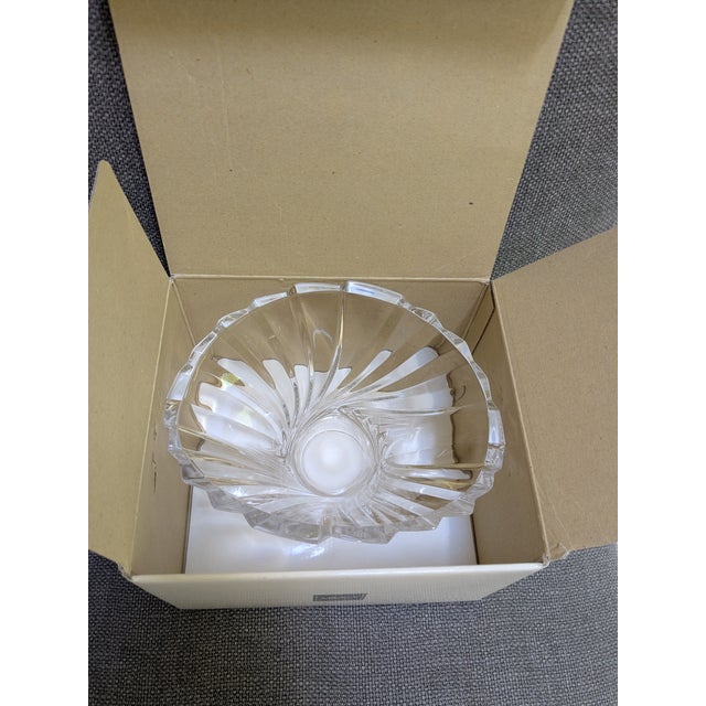 Mikasa Flores Flair Crystal Bowl With Box For Sale - Image 11 of 11