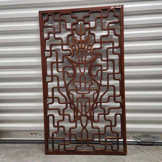 Mid 19th Century Six Qing Antique Chinese Wooden Window Panels For Sale - Image 5 of 10