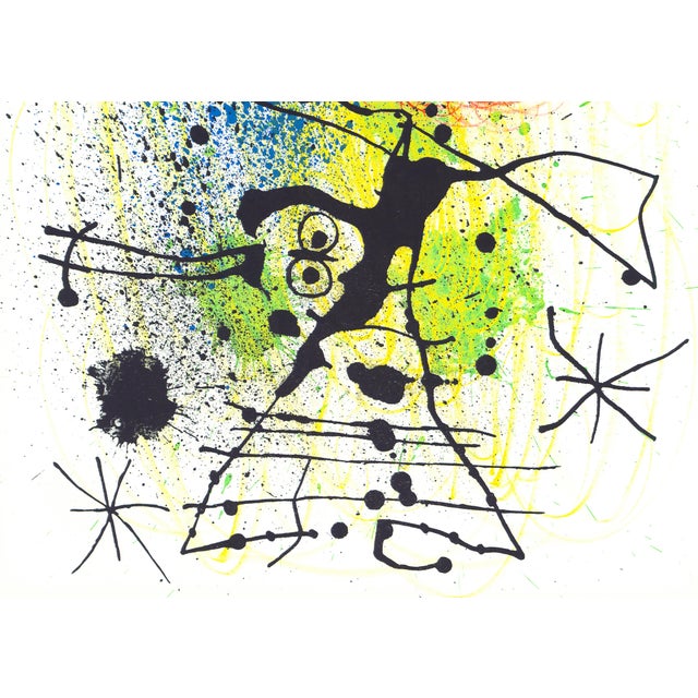 Abstract 1965 Lithograph "La Chasseresse" by Joan Miró For Sale - Image 3 of 4