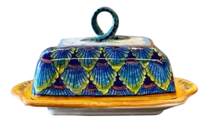 Collectible Majolica Butter Dish, B-61