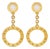 Bvlgari B. Zero1, 18 Karat Yellow Gold Drop Open Circle LeverbacK Earrings For Sale