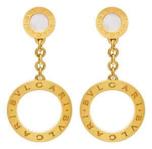 Bvlgari B. Zero1, 18 Karat Yellow Gold Drop Open Circle LeverbacK Earrings