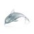 Glass Marinella Decorative Gray Glass Dolphin, Large For Sale - Image 7 of 7