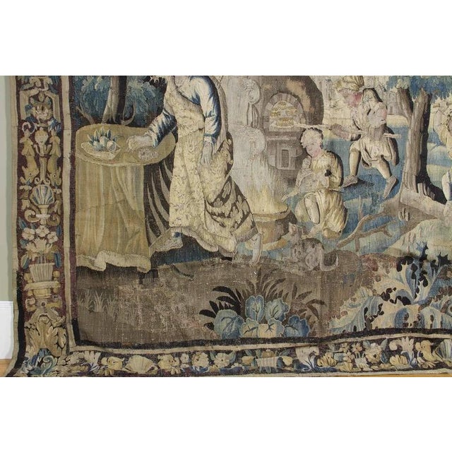 Flemish Verdure Garden Tapestry For Sale - Image 4 of 11