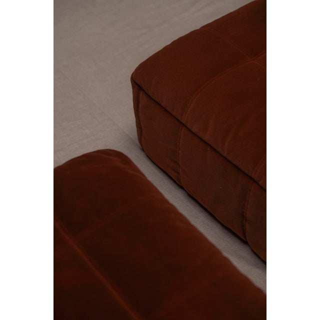 Red Vintage Kimba Ottomans by Michel Ducaroy for Ligne Roset, 1970s, Set of 2 For Sale - Image 8 of 12