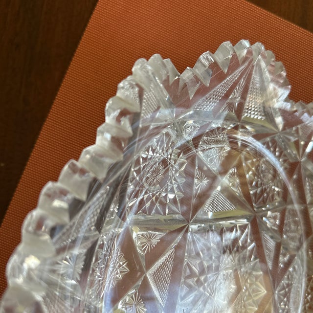 Early 20th Century American Brilliant Period Lead Crystal Cut Glass Bowl For Sale - Image 10 of 11