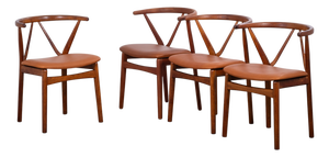 Model 255 Dining Chairs by Henning Kjærnulf for Bruno Hansen, Denmark, 1960s, Set of 4