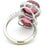 Contemporary Italian 1980s Pink Tourmaline & Diamond 18k White Gold Bypass Ring, Size 6 For Sale - Image 3 of 11