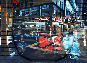 Jeff Pullen New York City Street Painting Mixed Media "Silence Rings Out"