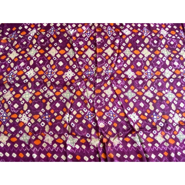 Antique Burnt Orange and Purple Silk Textile For Sale - Image 12 of 18