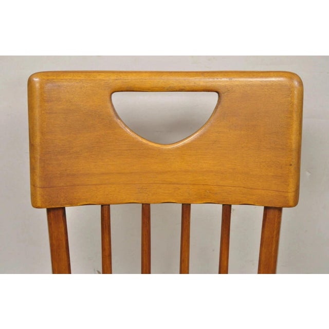 Vintage Sikes Co Maple Wood American Colonial Style Rocker Rocking Chair (A) For Sale - Image 11 of 11
