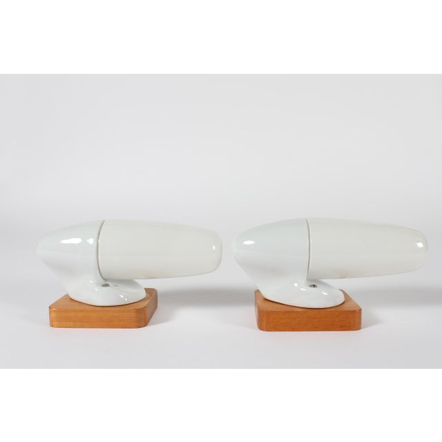 1950s Vintage Bauhaus Glass Sconces by Wilhelm Wagenfeld, 1950s, Set of 2 For Sale - Image 5 of 8