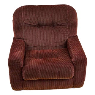 Vintage Chair in Burgundy Fabric For Sale