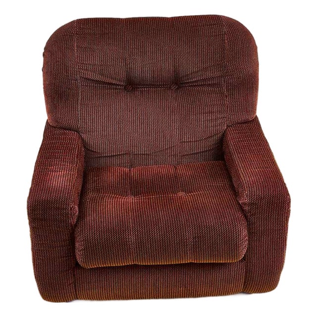 Vintage Chair in Burgundy Fabric For Sale