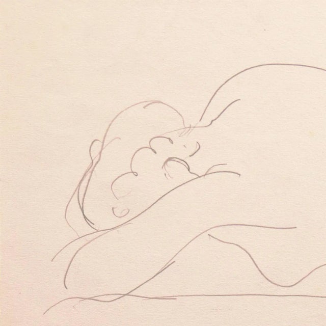 Stamped, verso, with estate stamp for Victor Di Gesu (American, 1914-1988) and created circa 1950. A figural line drawing...