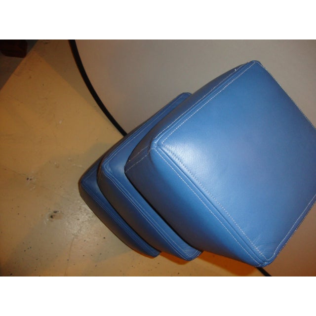 Dakota Jackson Leather Cubes - Set of 3 For Sale - Image 9 of 9