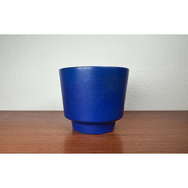 Mid-Century Modern Bright Blue Planter from Marei Majolikafabrik, 1960s For Sale - Image 12 of 16