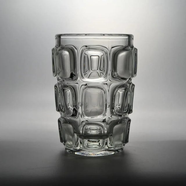 Optical pressed glass vase, model 3236/19. Designed by Frantisek Vizner for Sklo Union Libochovice in 1962. Made in former...