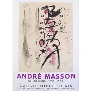1960 Andre Masson Exhibition Poster, 80 Dessins For Sale