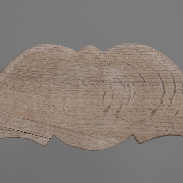 20th Century Belgian Upholstered Oak Ladderback Oak Dining Chairs - Set of 6 For Sale In Greensboro - Image 6 of 18