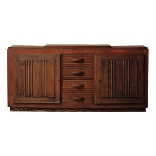 French Art Deco Oak Sideboard, 1940 For Sale
