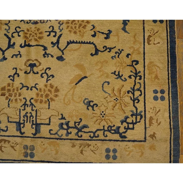 Late 19th Century 19th Century Chinese Ningxia Carpet ( 4' 10" x 6' 6" - 147 x 198 cm ) For Sale - Image 5 of 5