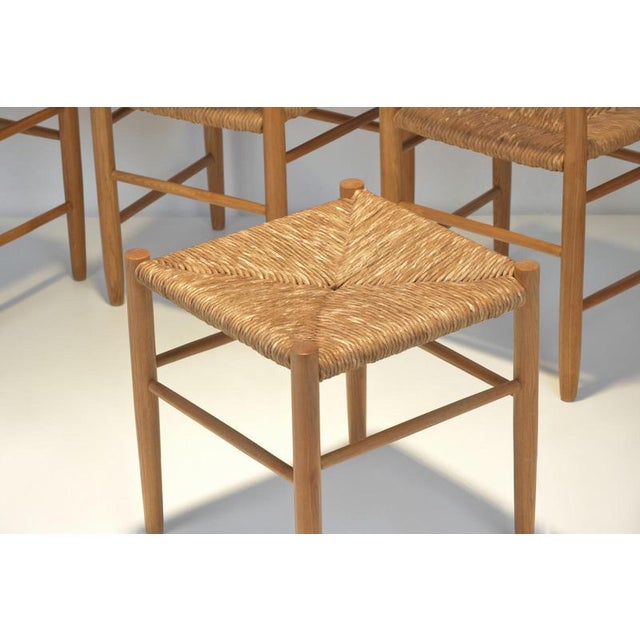 Chair Ensemble in Ash by Charlotte Perriand, 1960, Set of 6 For Sale - Image 10 of 14