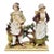 Antique German Hand Painted Volkstedt Porcelain Grouping Man & Woman For Sale