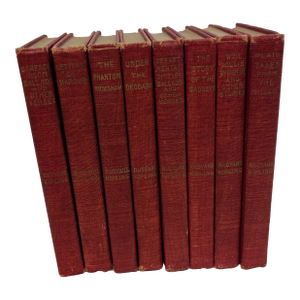 Antique Rudyard Kipling 8-Book Collection, c.1895–1905 – Victorian Red Cloth Series, Frank F. Lovell Co.