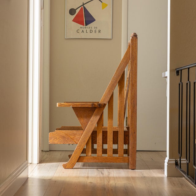 Frank Lloyd Wright Antique Arts & Crafts Mission Quarter-Sawn Oak High-Back Lounge Chair For Sale - Image 4 of 16
