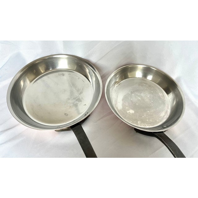 Vintage French Copper Saute Pans - Set of 2 For Sale In Dallas - Image 6 of 11