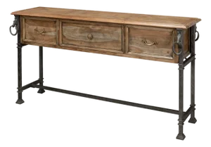 Industrial Equestrian Console Table