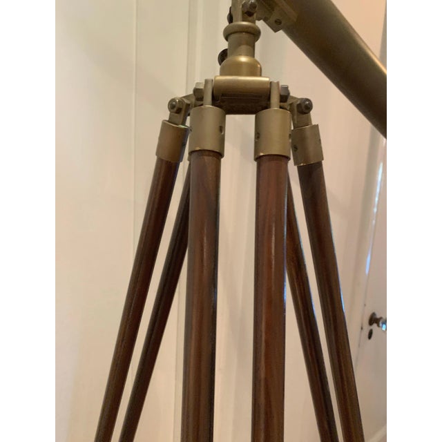 Telescope with Adjustable Wooden Legs and Patinated Brass Hardware For Sale - Image 10 of 13