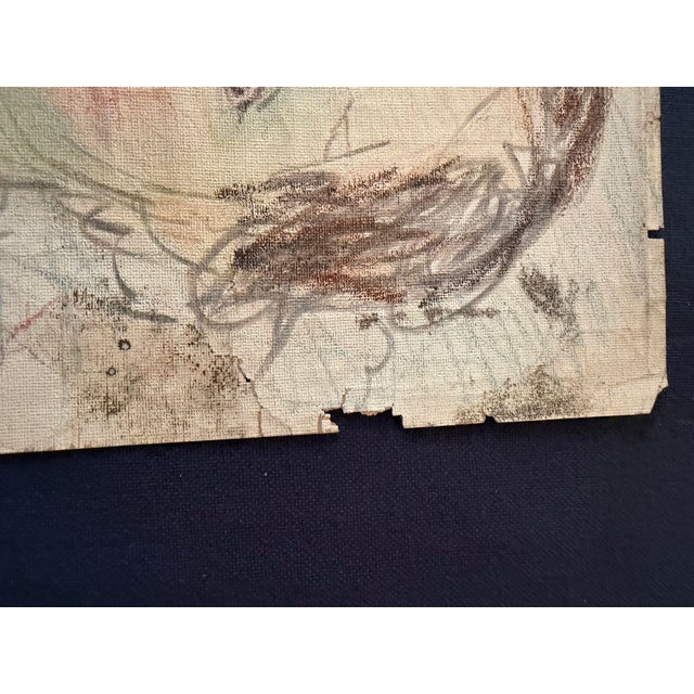 Impressionist 1955 Dimitrie Berea Colored Sketch of a Young Girl - Signed in Kent Dec. 11, 1955 For Sale - Image 3 of 4
