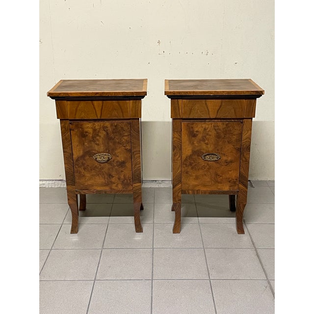 Large Art Deco Italian Bedside Tables, 1930s, Set of 2 For Sale - Image 14 of 18