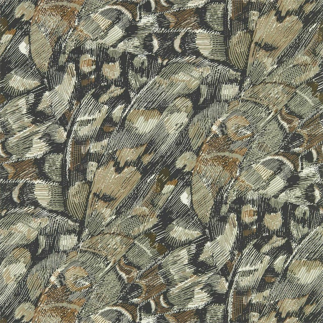 Harlequin Lamina Wallpaper in Onyx/Bronze - a Sample For Sale