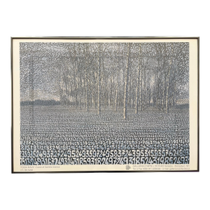 Italian Abstract Landscape Print Neo Surrealist