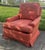 Henredon Lounge Chair Traditional Skirted Terracotta Fleur De Lis Armchair 90s For Sale - Image 11 of 13
