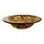 Vintage Italian Murano Style Amber Tortoise Shell Glass Large Serving Bowl / Centerpiece For Sale