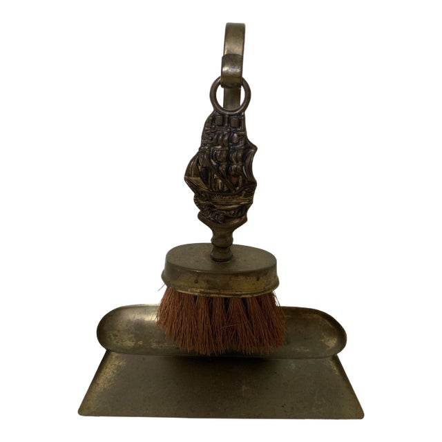 1960s Brass Fireplace Tools - 2 Pieces For Sale