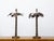 Early 20th Century Pair of French 1920s Bronze Palm Tree Table Lamps on Octagonal Bases, USA Wired For Sale - Image 5 of 11