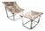 Set of Buffalo Lounge Chair & Ottoman by Kwok Hoi Chan for Steiner Paris, 1969 For Sale