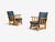 Krogenes Møbler, Lounge Chairs, Pine, Blue Fabric, Norway, 1970s For Sale - Image 4 of 13