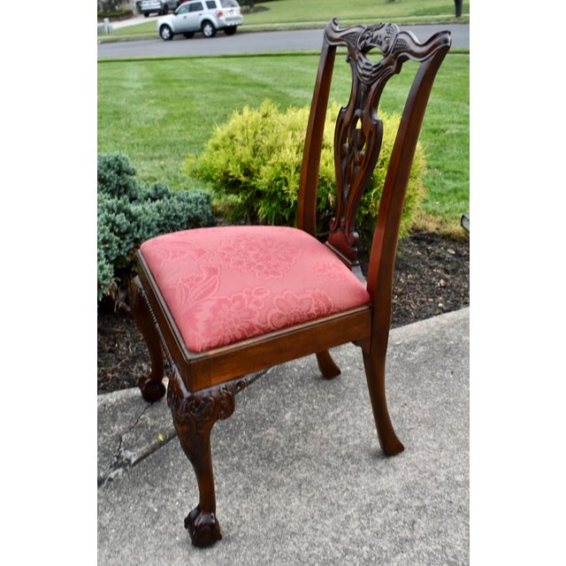 Henredon Chippendale Mahogany Dining Chairs Vintage Ball & Claw Set of 2 For Sale - Image 11 of 18