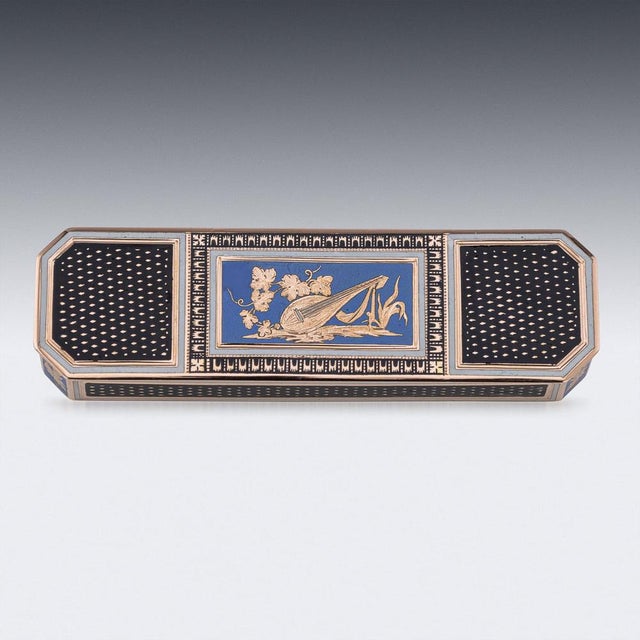 Antique 19th Century German Gold & Enamel Snuff Box from Freres Jordan, Hanau, 1800s For Sale - Image 3 of 17