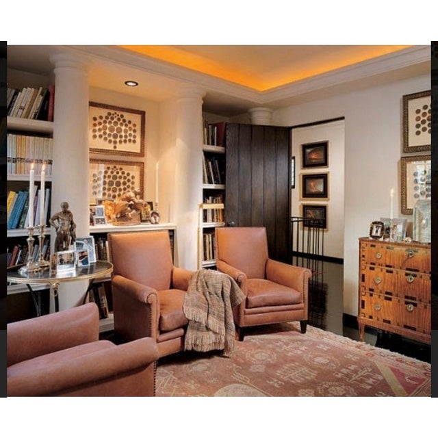 Quatrain Reproduction 1940s Leather Chair Owned by Craig Wright and Featured in Architectural Digest For Sale - Image 4 of 11