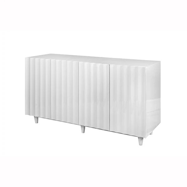 White Odette Cabinet From Worlds Away in White Lacquer For Sale - Image 8 of 8