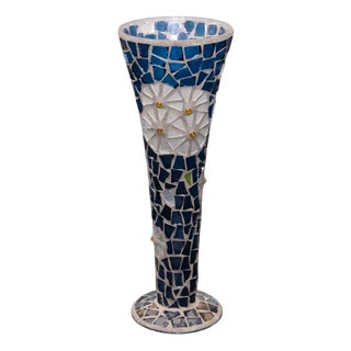 Vintage Glass Mosaic Vase, 2010s For Sale