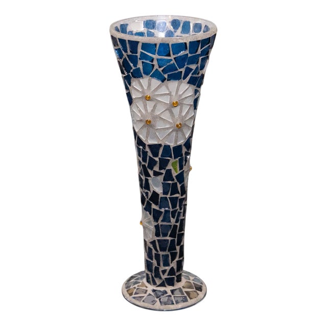 Vintage Glass Mosaic Vase, 2010s For Sale